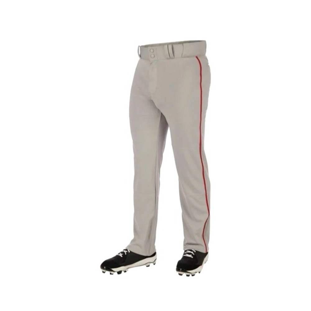 Champro Youth M Triple Crown 2.0 Open Bottom with Braid Baseball Pants Grey - Picture 2 of 4